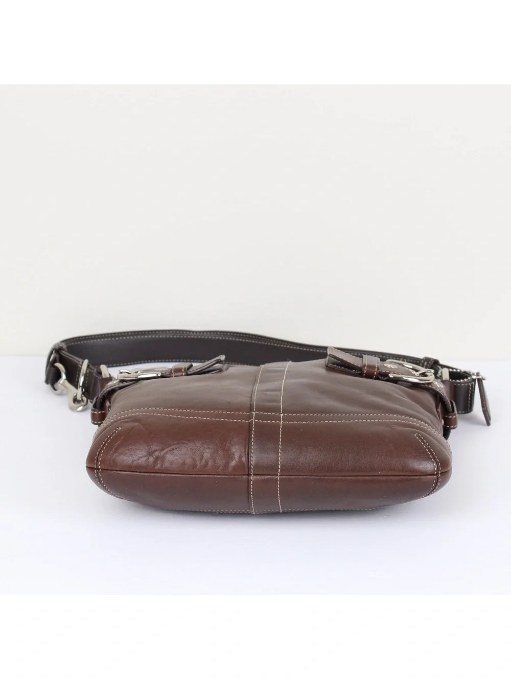 Vintage Coach Soho Slim Duffle Brown Leather Crossbody Shoulder Bag 1452 Y2K